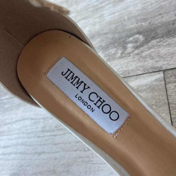 Jimmy Choo Averly 100 White Bow Heels – EU 40 / US 9 - Picture 5 of 11